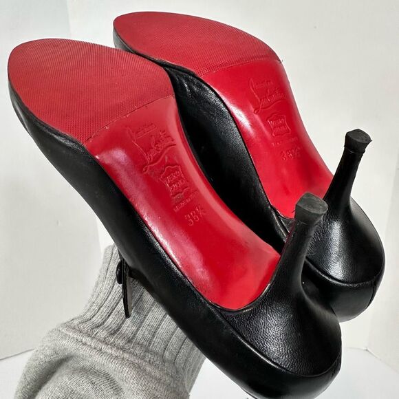 Christian Louboutin Leather Mary Jane Pumps EU 38.5 / US 8.5 Classic Luxury - Picture 8 of 16